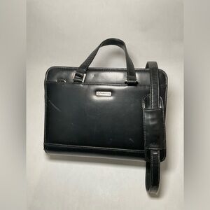 Franklin Covey Black 7 Ring Binder Planner Organizer Handles Zip Tote